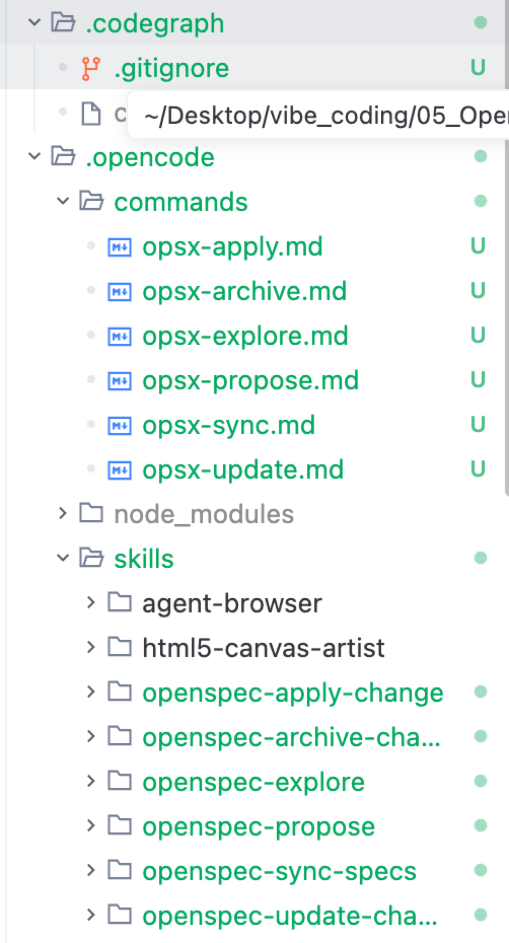 OpenCode Skills 与 CodeGraph 目录结构